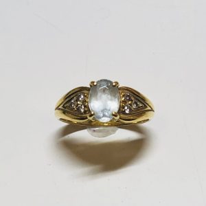 K18(18金) アクアマリン リング